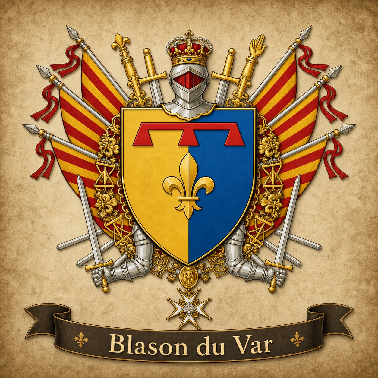 Écu blasonné d
