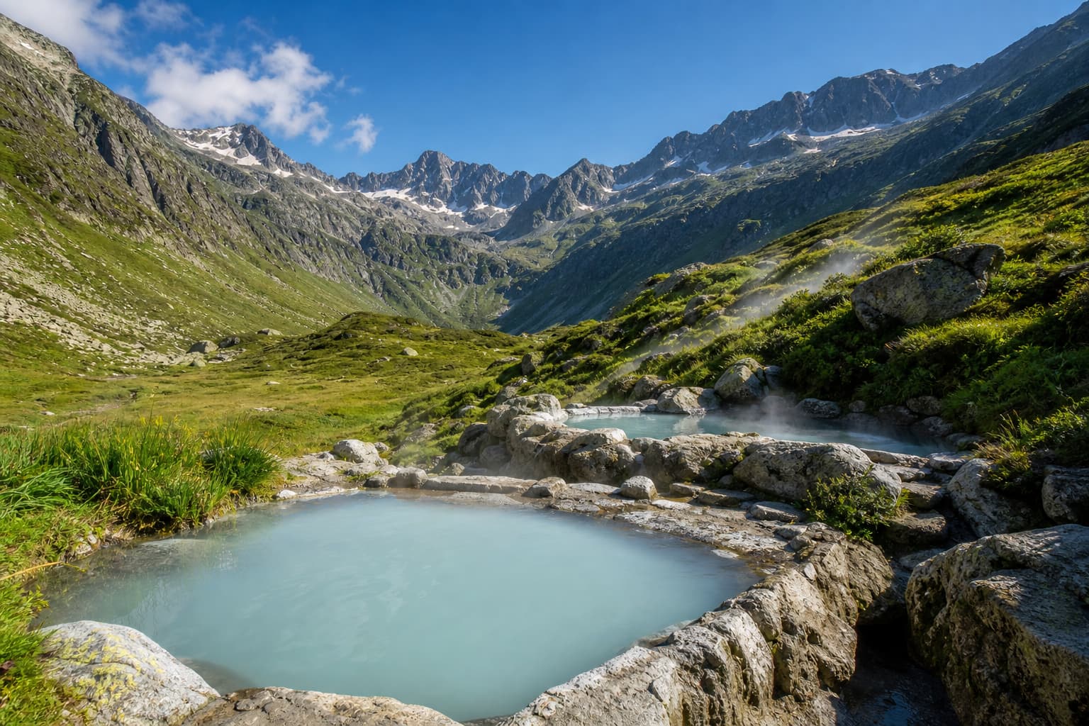 Sources thermales naturelles dans l